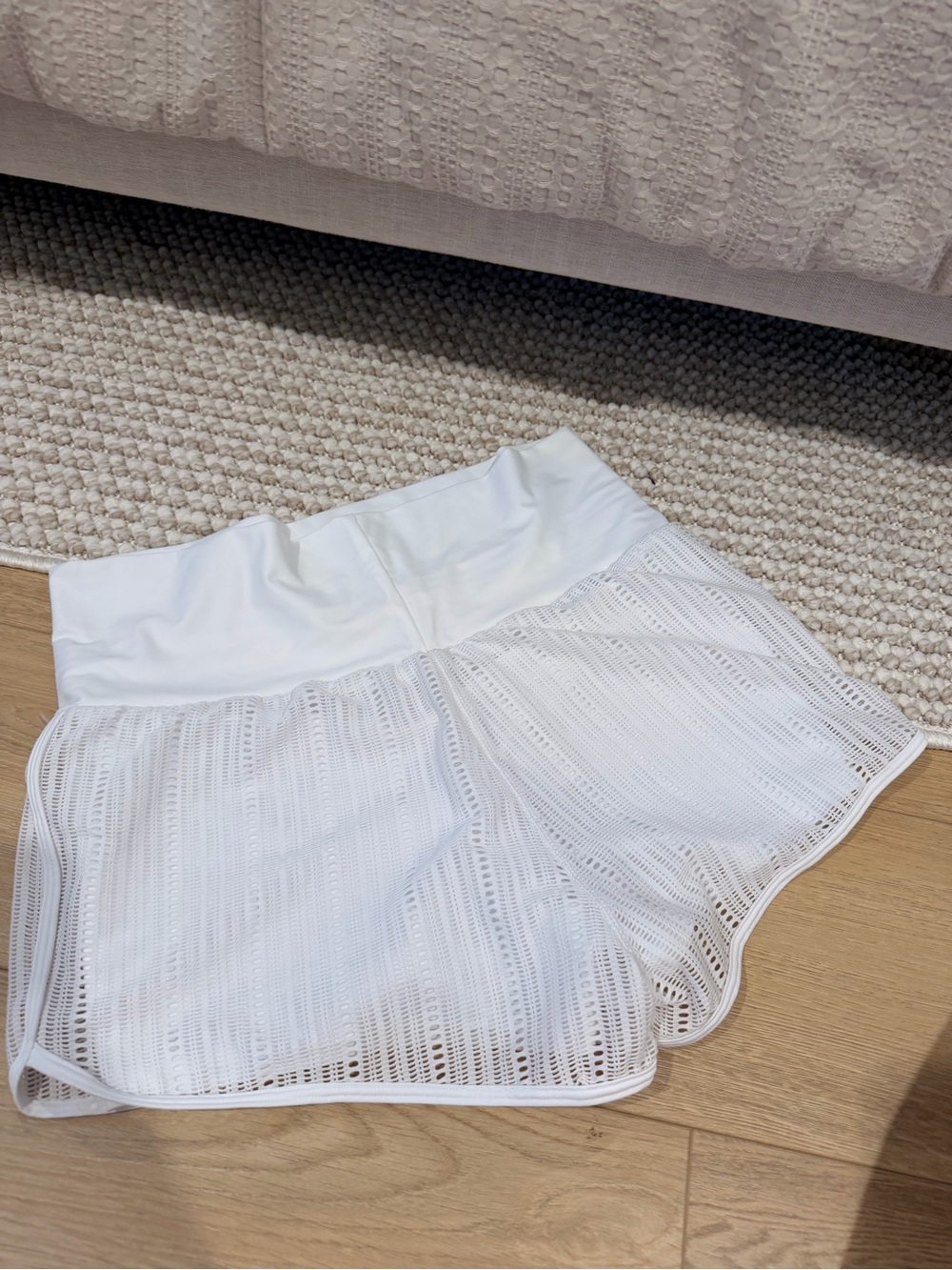 New! Prana White Mesh Beach Shorts - Medium